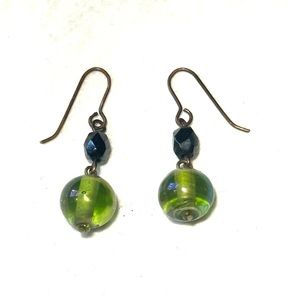 Beaded dangle earrings for pierced ears
